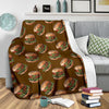 Hamburger Brown Pattern Print Blanket-grizzshop