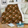 Hamburger Brown Pattern Print Blanket-grizzshop