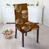 Hamburger Brown Pattern Print Chair Cover-grizzshop