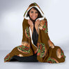 Hamburger Brown Pattern Print Hooded Blanket-grizzshop