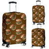 Hamburger Brown Pattern Print Luggage Cover Protector-grizzshop