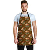 Hamburger Brown Pattern Print Men's Apron-grizzshop