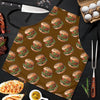 Hamburger Brown Pattern Print Men's Apron-grizzshop