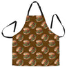 Hamburger Brown Pattern Print Men's Apron-grizzshop