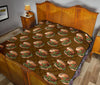 Hamburger Brown Pattern Print Quilt-grizzshop