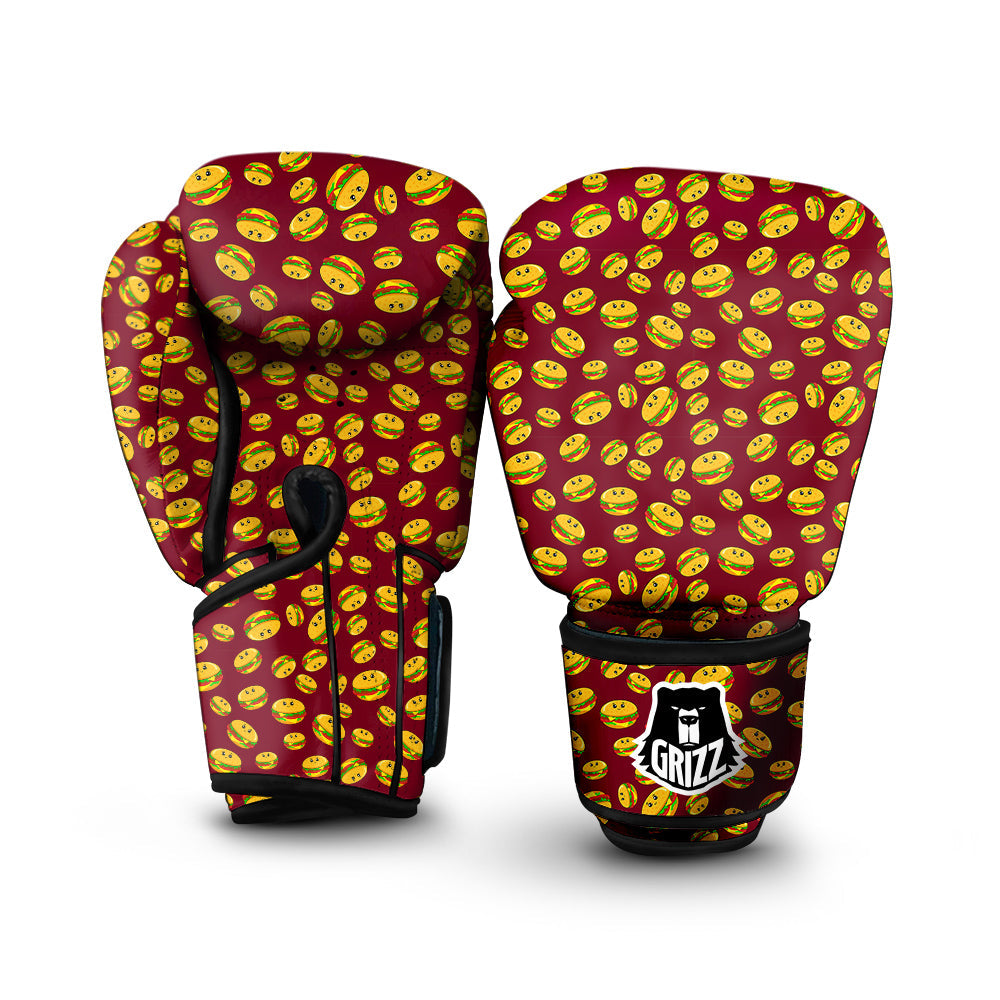 Hamburger Cute Print Pattern Boxing Gloves-grizzshop
