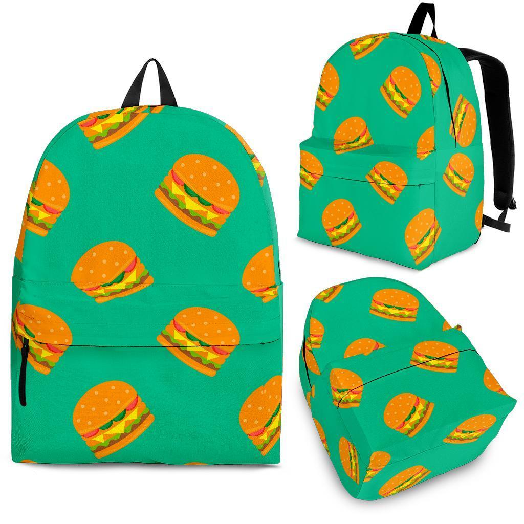 Hamburger Pastel Pattern Print Backpack-grizzshop