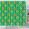 Hamburger Pastel Pattern Print Bathroom Shower Curtain-grizzshop