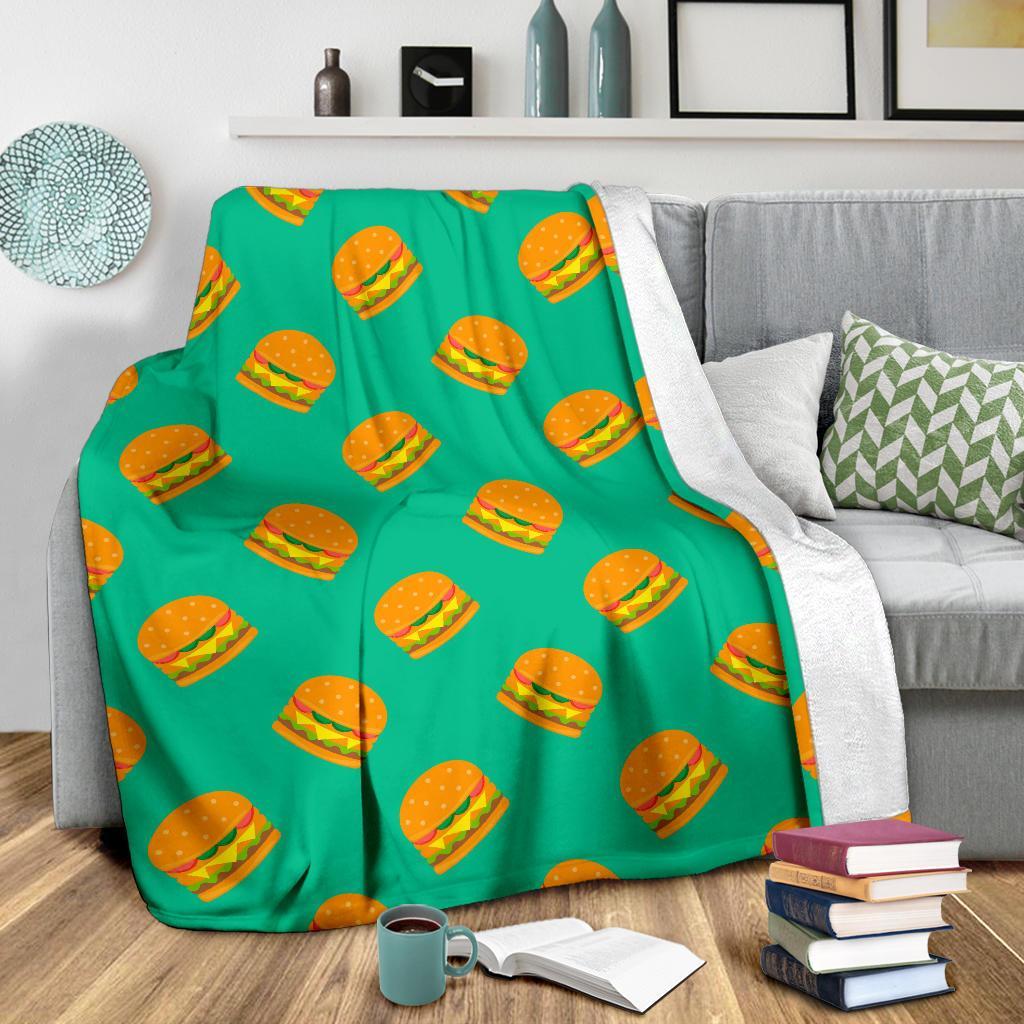 Hamburger Pastel Pattern Print Blanket-grizzshop