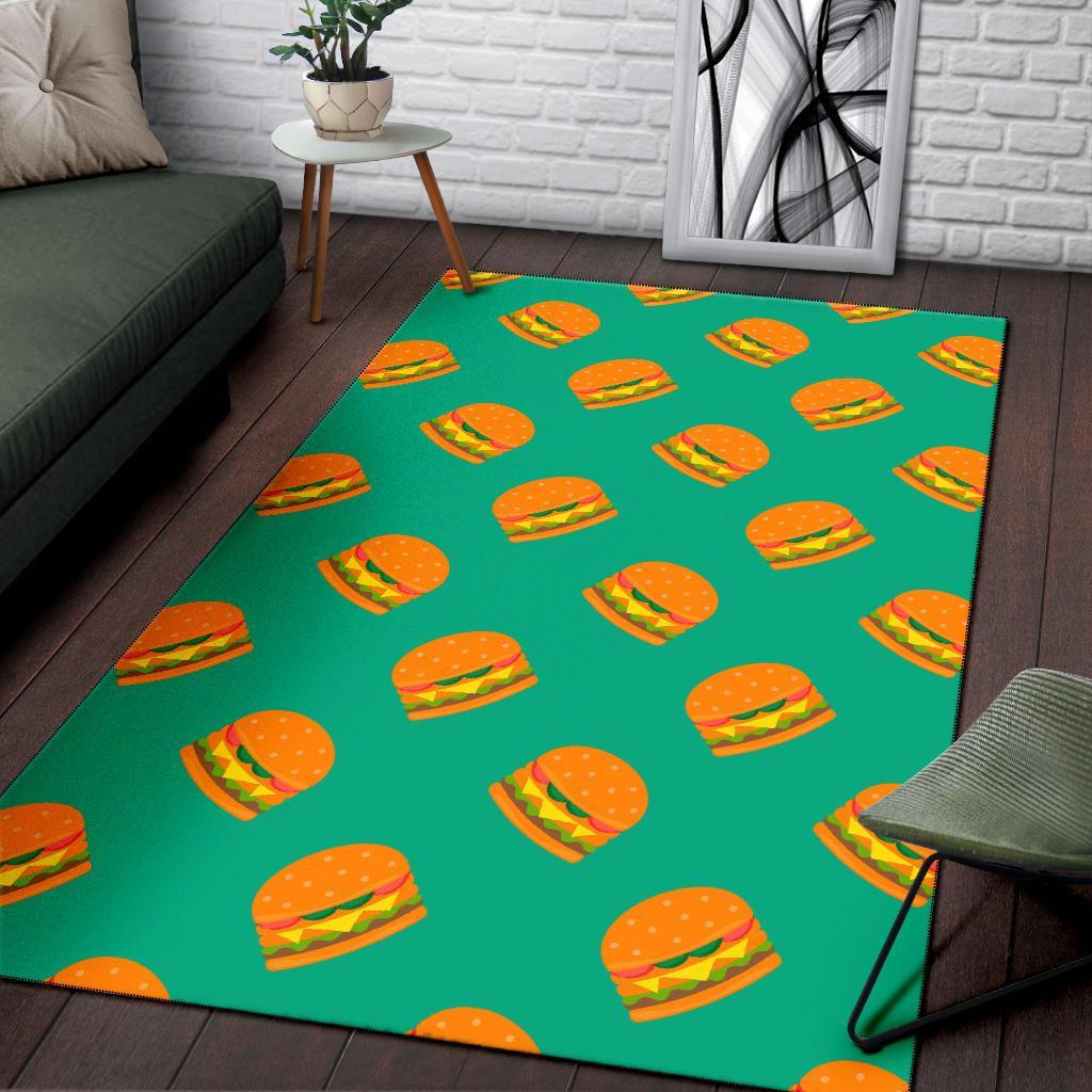 Hamburger Pastel Pattern Print Floor Mat-grizzshop