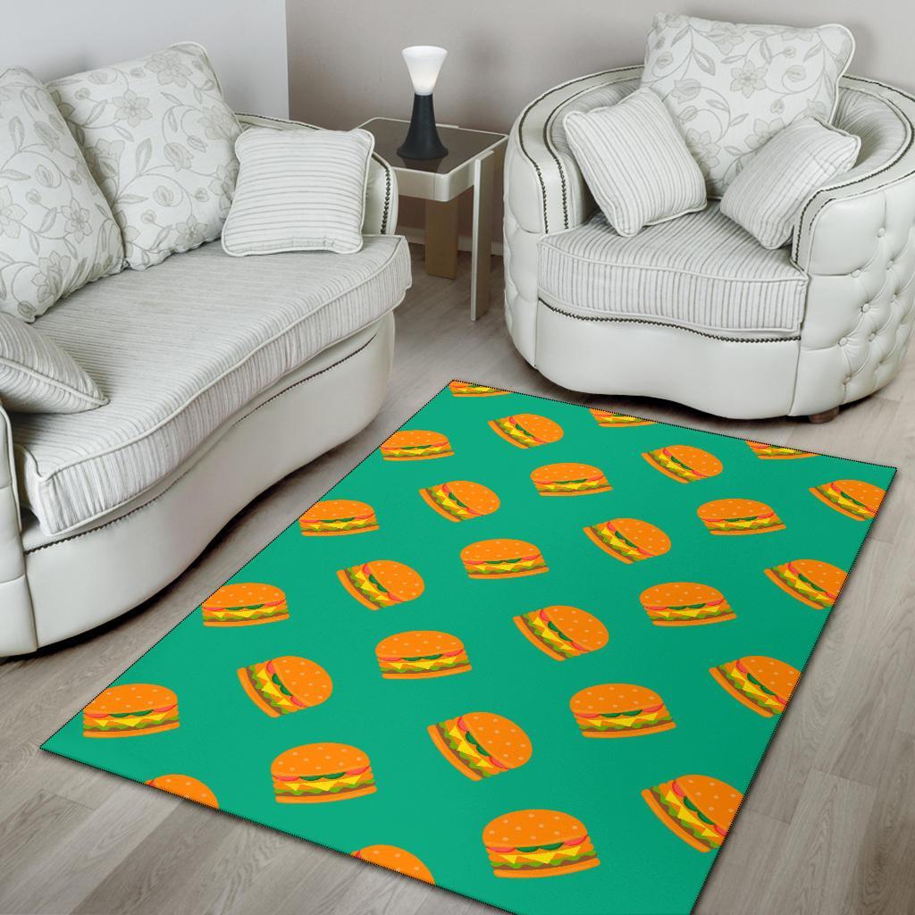 Hamburger Pastel Pattern Print Floor Mat-grizzshop