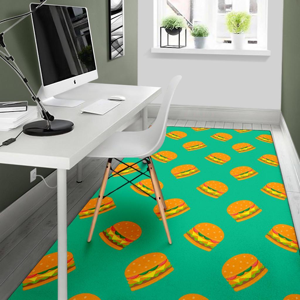 Hamburger Pastel Pattern Print Floor Mat-grizzshop