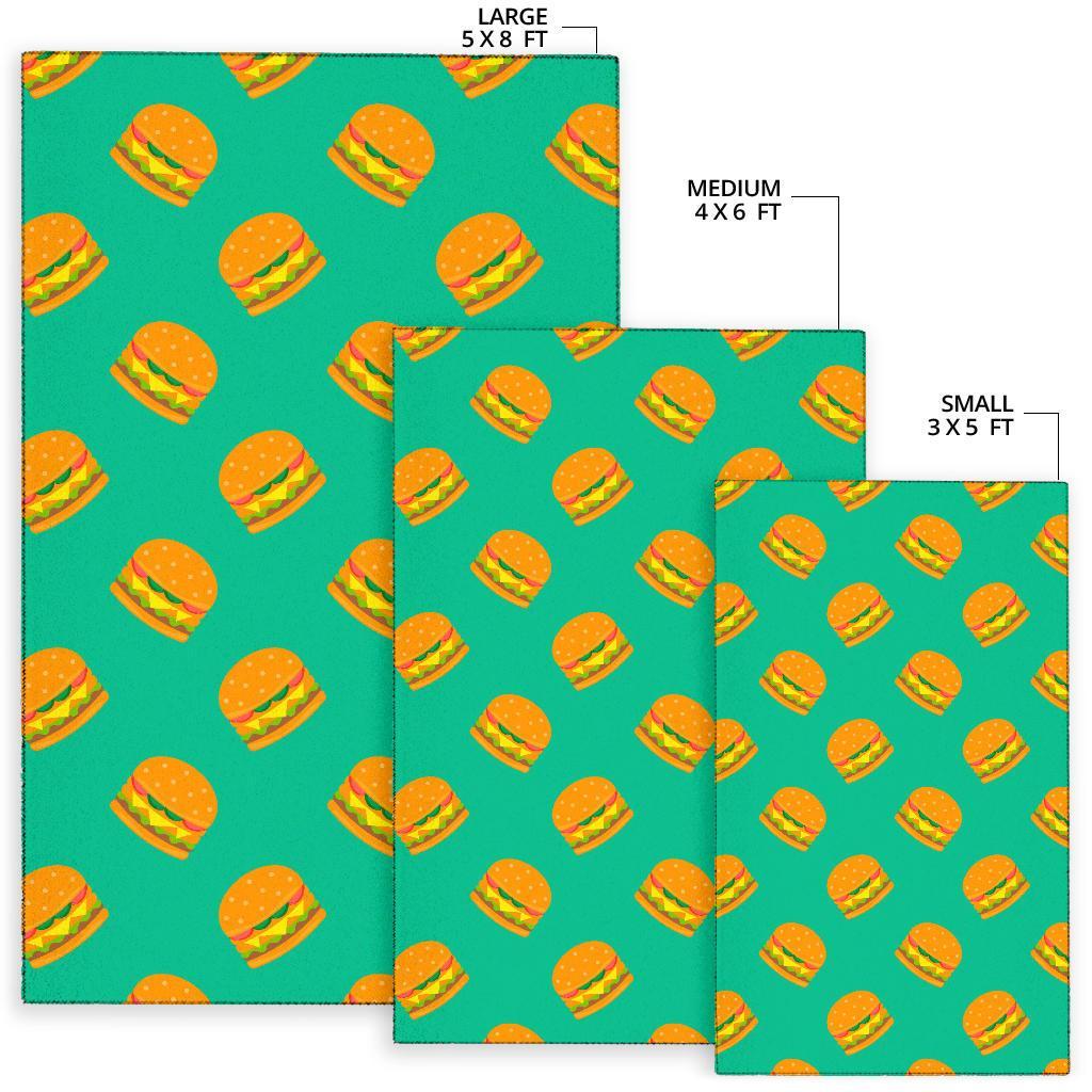 Hamburger Pastel Pattern Print Floor Mat-grizzshop