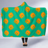 Hamburger Pastel Pattern Print Hooded Blanket-grizzshop