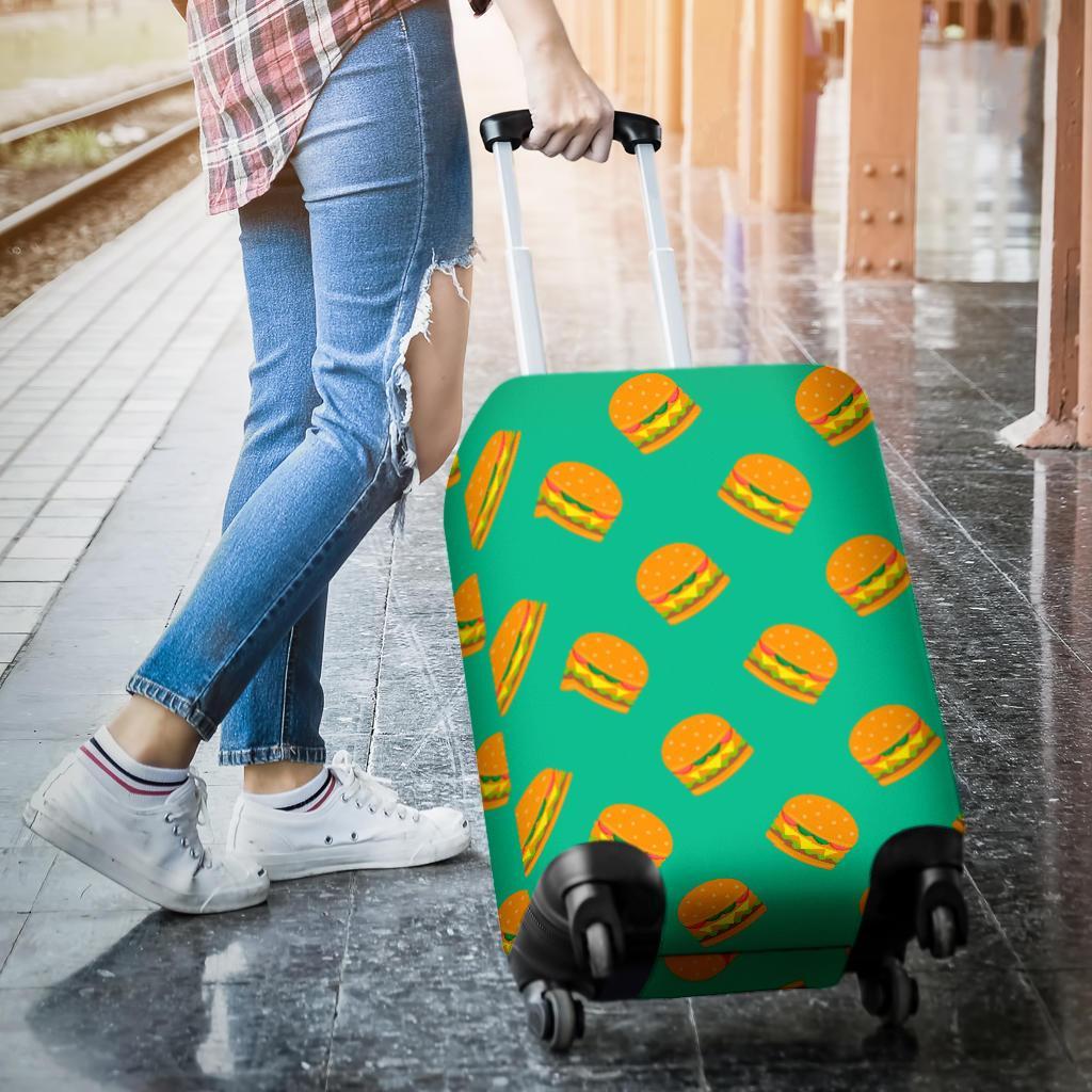 Hamburger Pastel Pattern Print Luggage Cover Protector-grizzshop