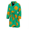 Hamburger Pastel Pattern Print Men Long Robe-grizzshop