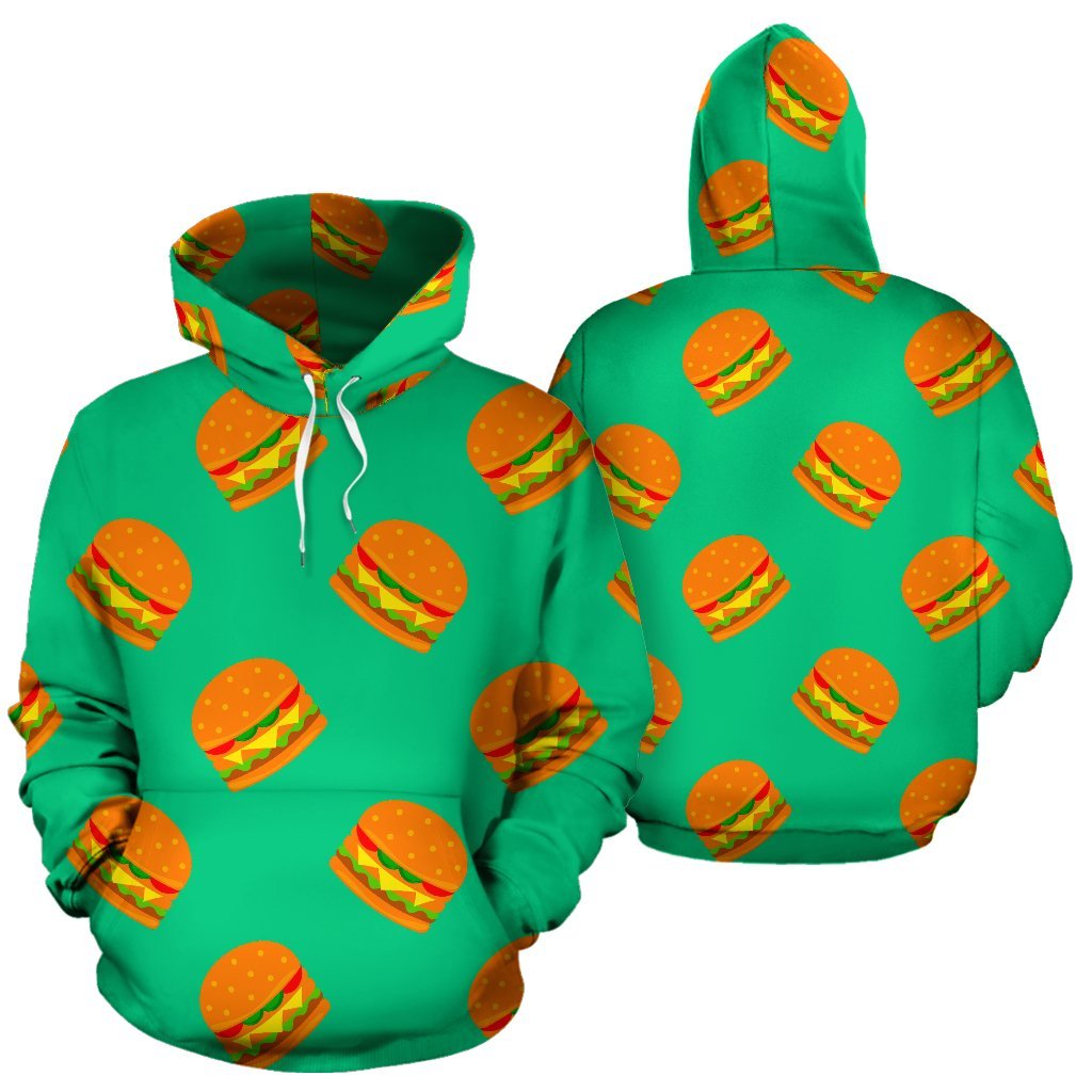 Hamburger Pastel Pattern Print Men Women Pullover Hoodie-grizzshop