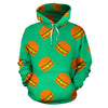 Hamburger Pastel Pattern Print Men Women Pullover Hoodie-grizzshop