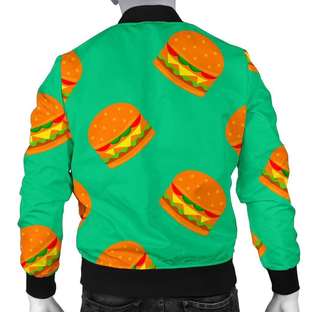 Hamburger Pastel Pattern Print Men's Bomber Jacket-grizzshop