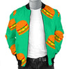 Hamburger Pastel Pattern Print Men's Bomber Jacket-grizzshop