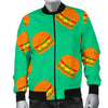 Hamburger Pastel Pattern Print Men's Bomber Jacket-grizzshop