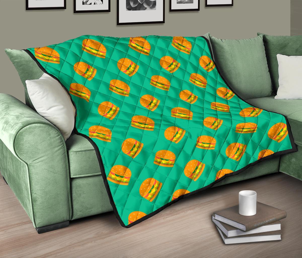 Hamburger Pastel Pattern Print Quilt-grizzshop