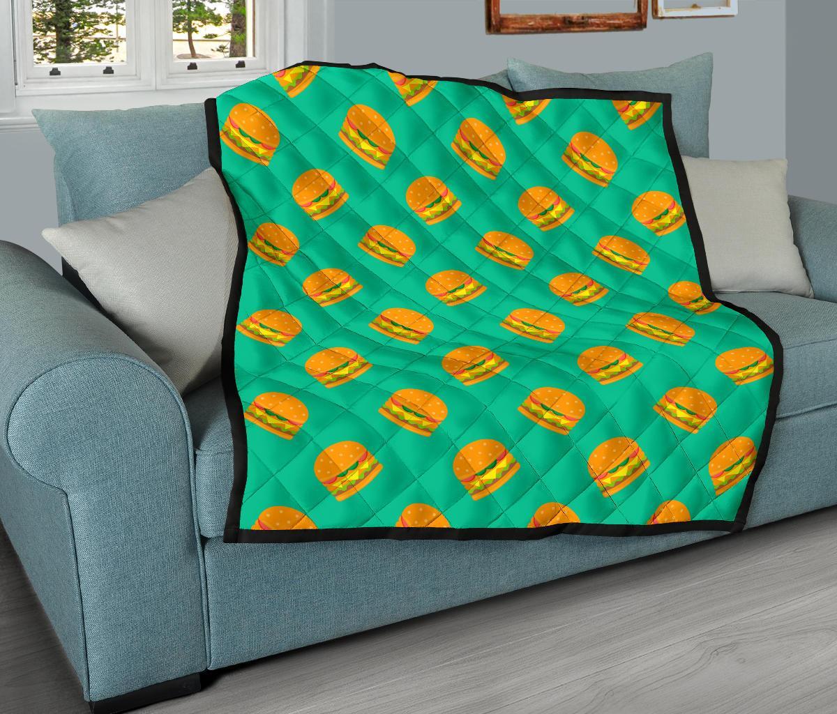 Hamburger Pastel Pattern Print Quilt-grizzshop