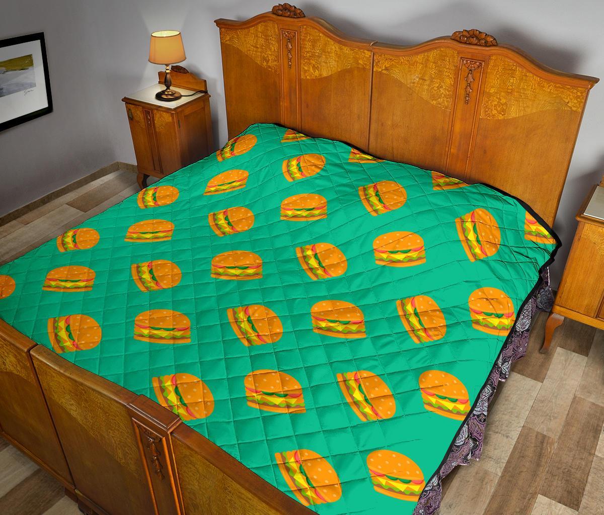 Hamburger Pastel Pattern Print Quilt-grizzshop