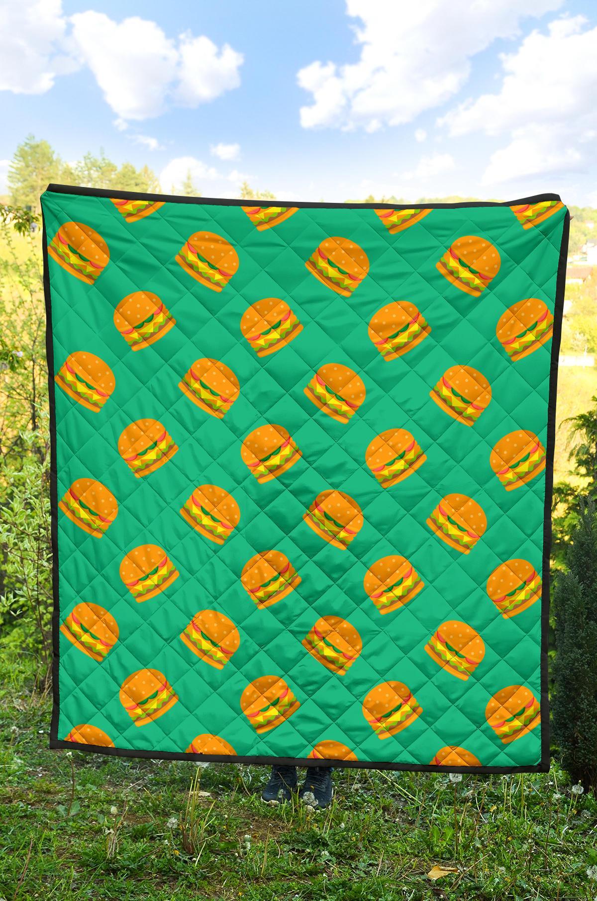 Hamburger Pastel Pattern Print Quilt-grizzshop