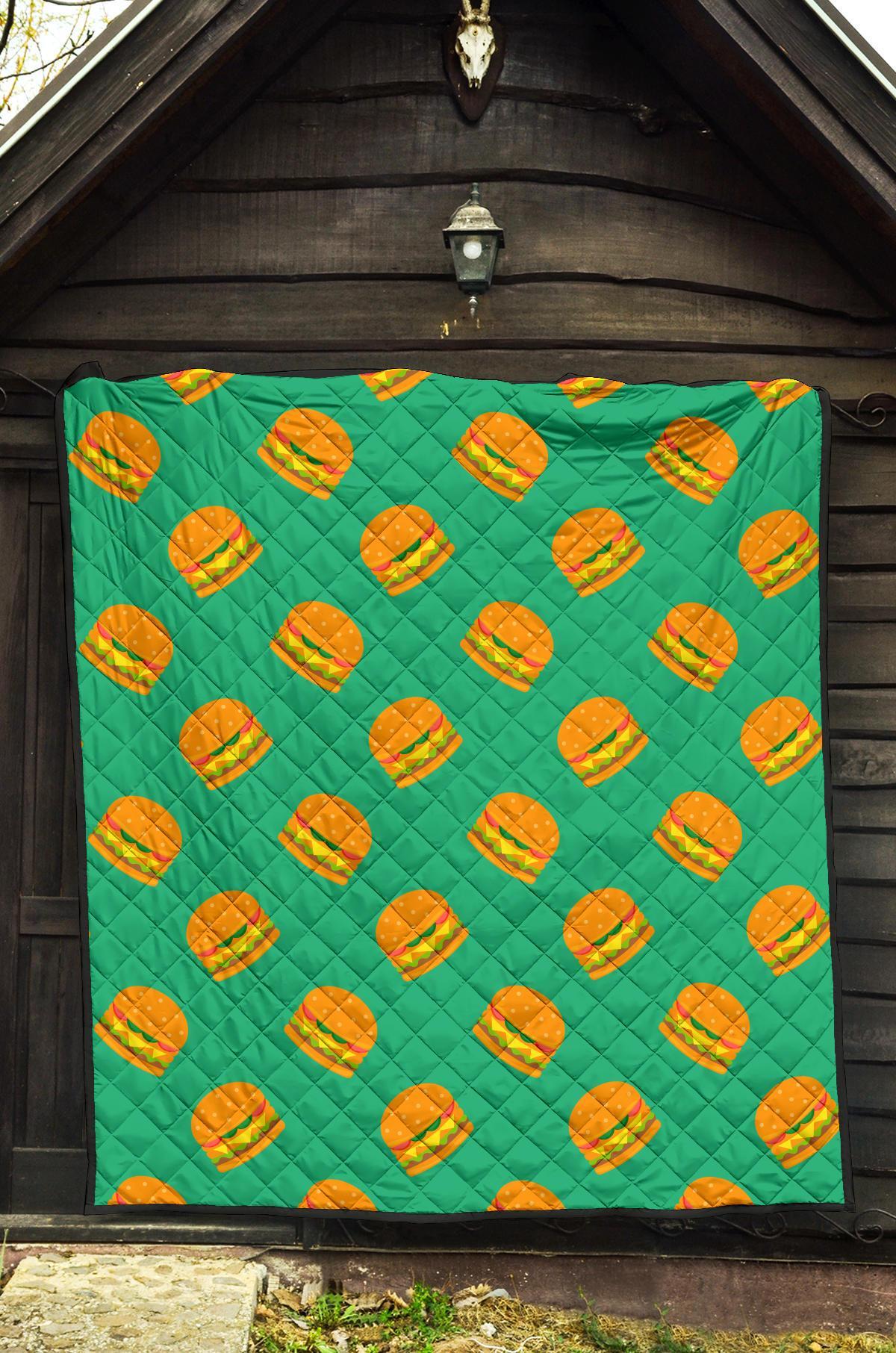 Hamburger Pastel Pattern Print Quilt-grizzshop