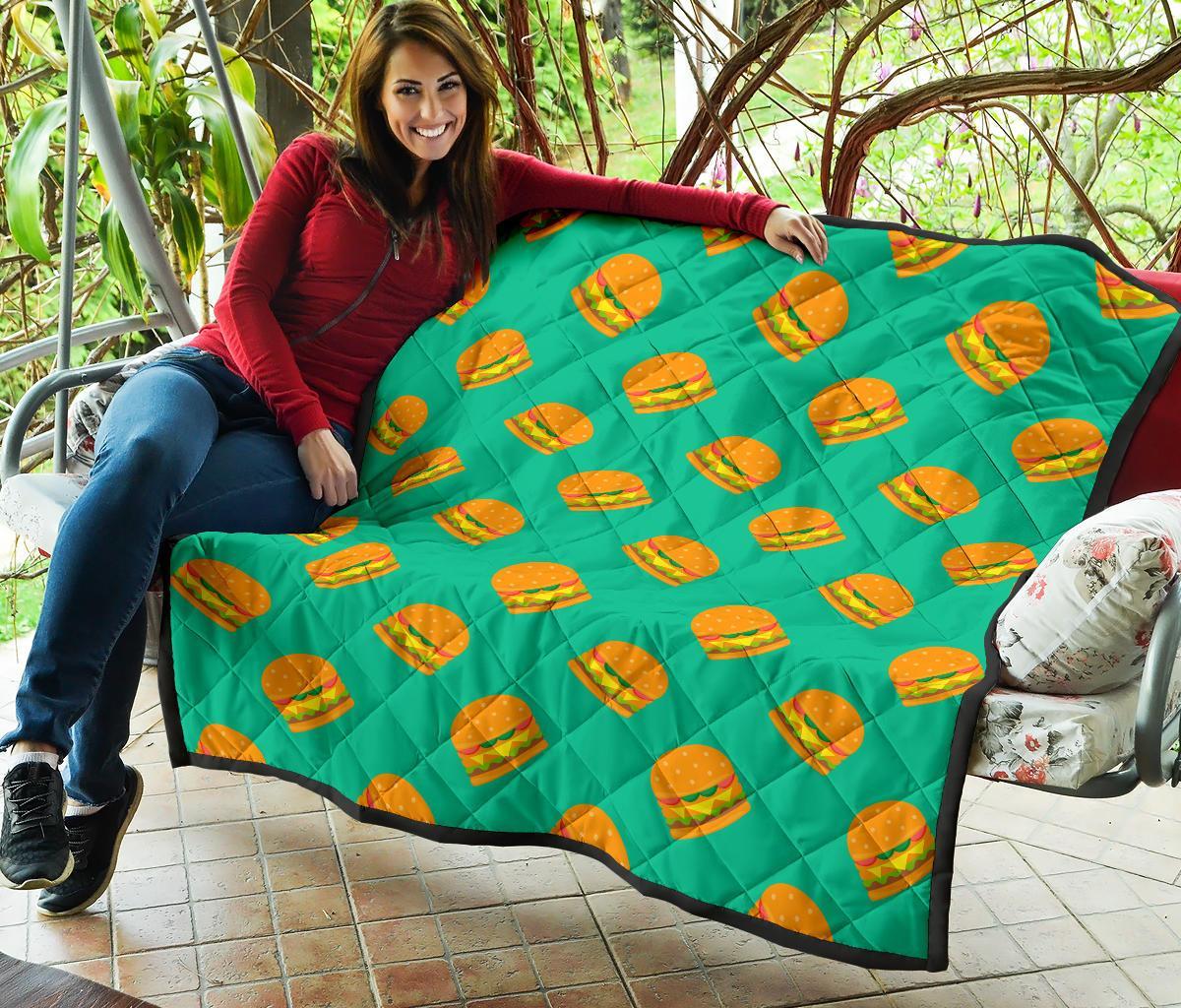 Hamburger Pastel Pattern Print Quilt-grizzshop