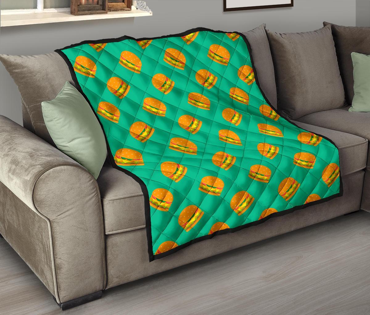 Hamburger Pastel Pattern Print Quilt-grizzshop