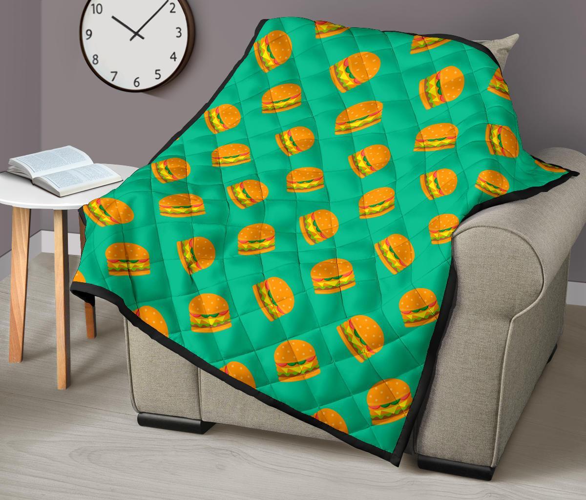 Hamburger Pastel Pattern Print Quilt-grizzshop