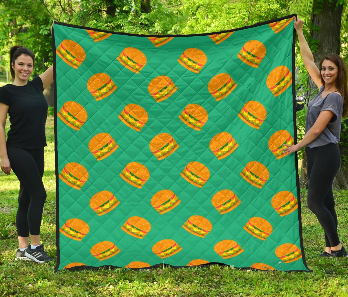 Hamburger Pastel Pattern Print Quilt-grizzshop