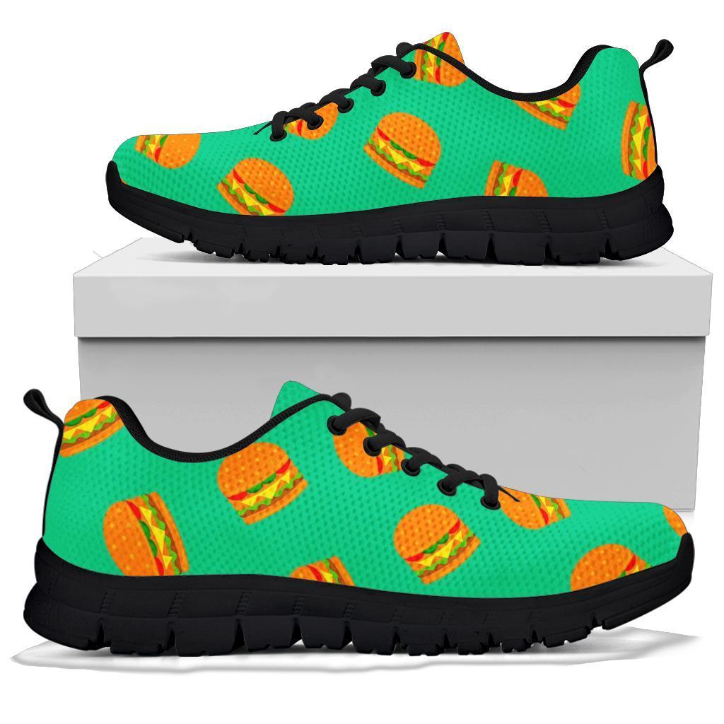 Hamburger Pastel Pattern Print Sneaker Shoes For Men Women-grizzshop