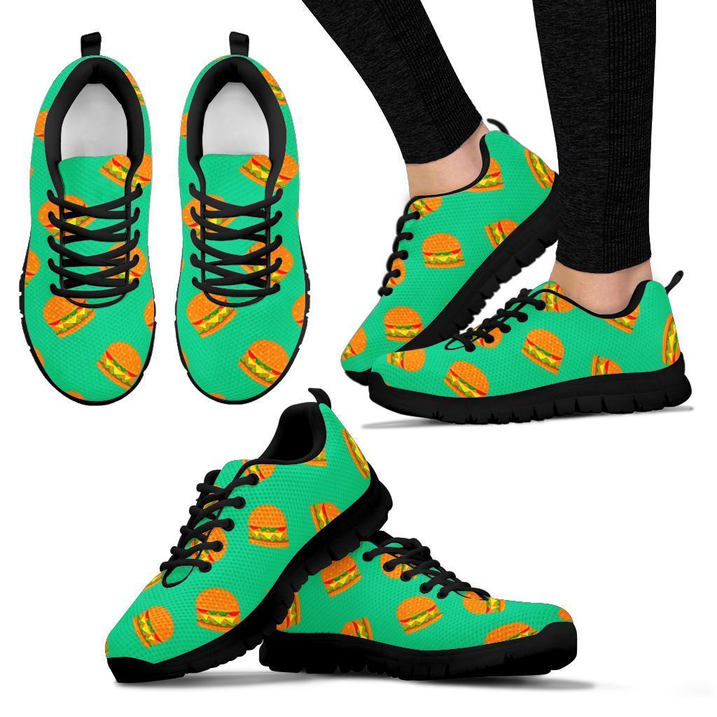 Hamburger Pastel Pattern Print Sneaker Shoes For Men Women-grizzshop