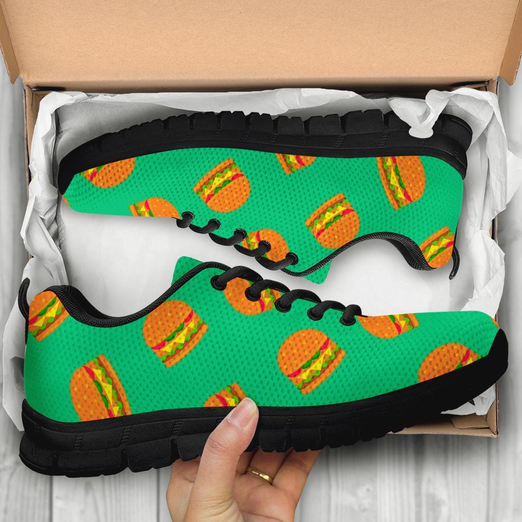 Hamburger Pastel Pattern Print Sneaker Shoes For Men Women-grizzshop