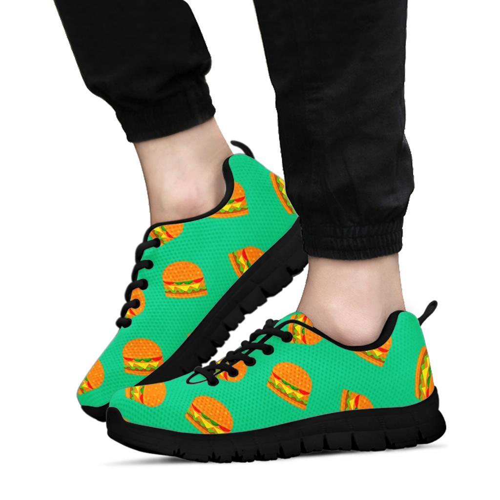 Hamburger Pastel Pattern Print Sneaker Shoes For Men Women-grizzshop