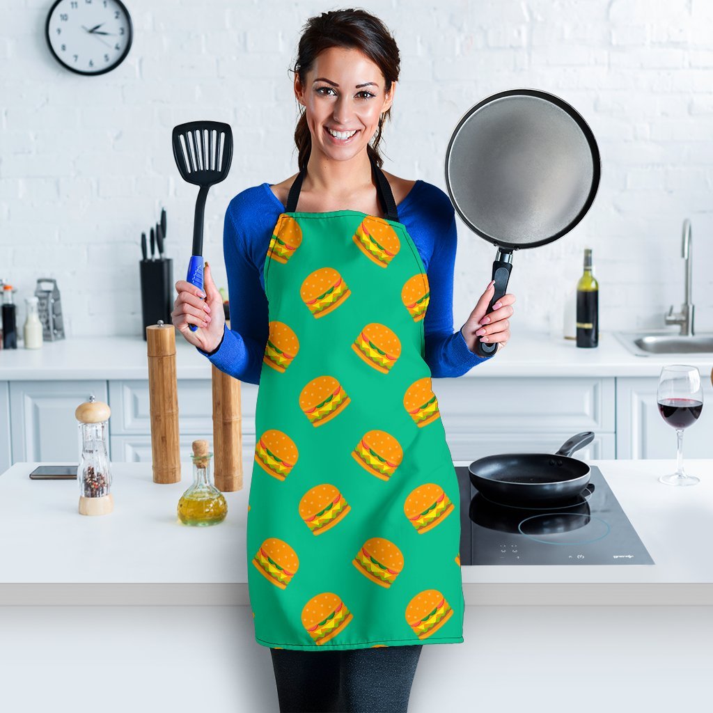 Hamburger Pastel Pattern Print Women's Apron-grizzshop