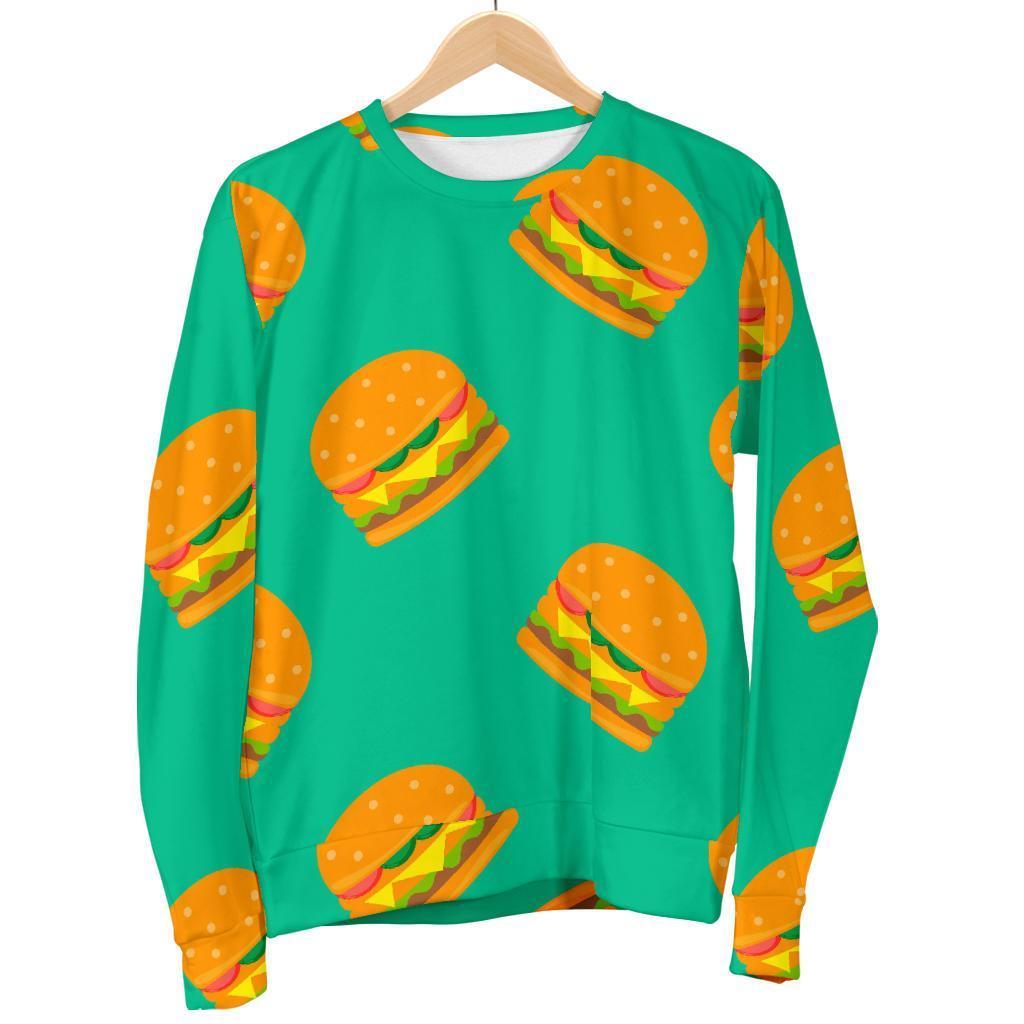 Hamburger Pastel Pattern Print Women's Sweatshirt-grizzshop