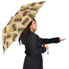 Hamburger Pattern Print Automatic Foldable Umbrella-grizzshop