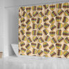 Hamburger Pattern Print Bathroom Shower Curtain-grizzshop