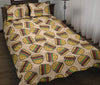 Hamburger Pattern Print Bed Set Quilt-grizzshop