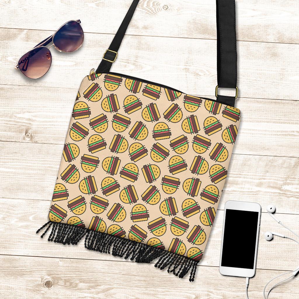 Hamburger Pattern Print Crossbody bags-grizzshop