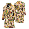 Hamburger Pattern Print Men Long Robe-grizzshop