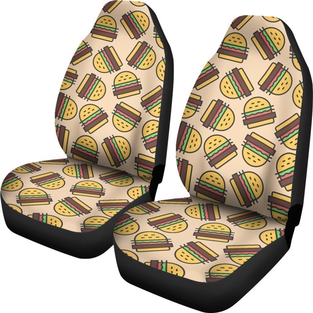 Hamburger Pattern Print Universal Fit Car Seat Covers-grizzshop