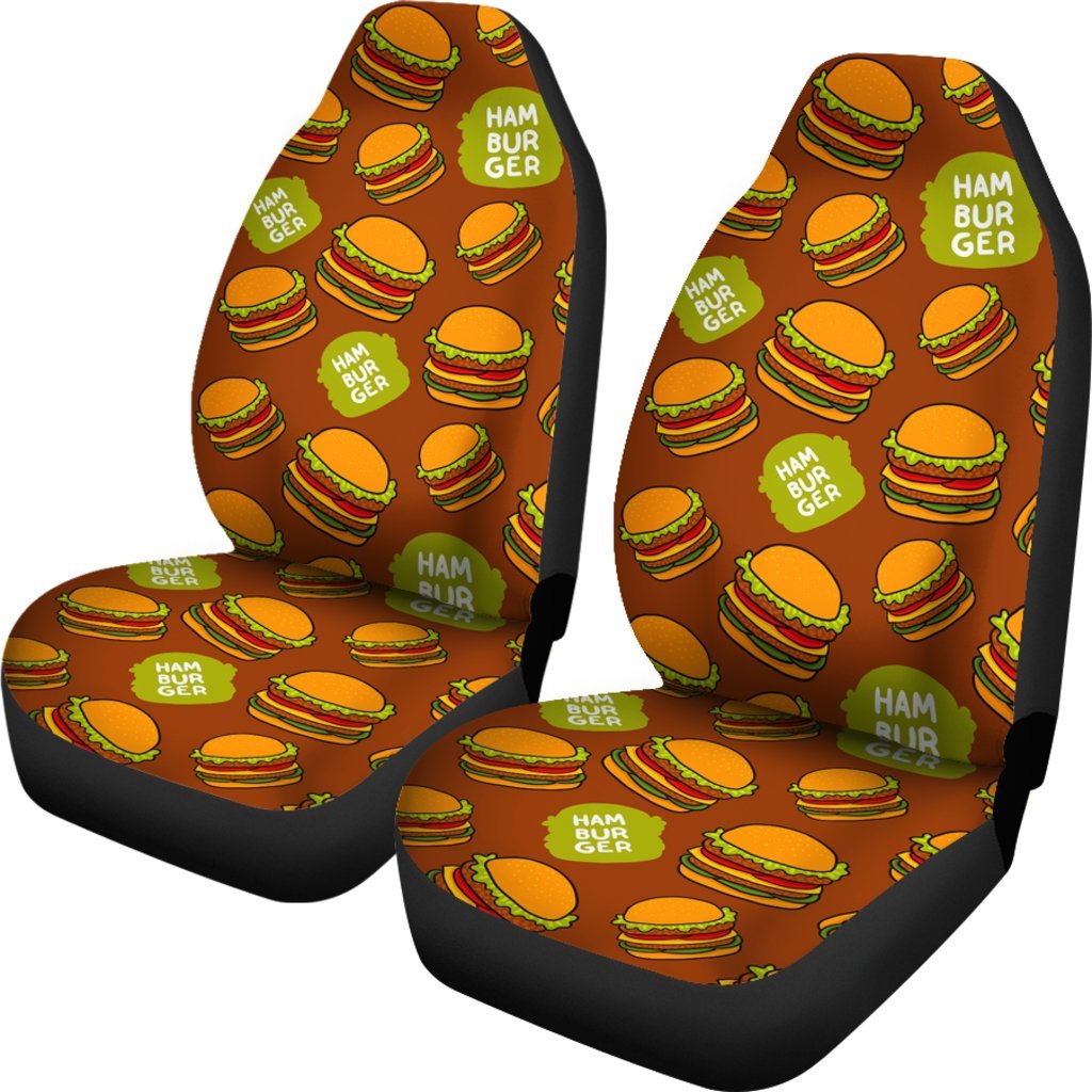 Hamburger Pattern Print Universal Fit Car Seat Covers-grizzshop