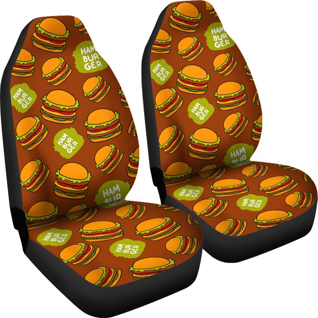 Hamburger Pattern Print Universal Fit Car Seat Covers-grizzshop