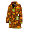 Hamburger Pattern Print Women Long Robe-grizzshop