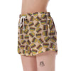 Hamburger Pattern Print Women's Shorts-grizzshop